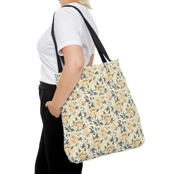 1920's Style Light Floral Tote Bag - Image 4