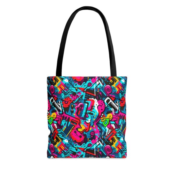 Vibrant Graffiti Illusions Tote Bag