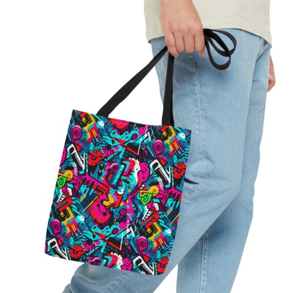 Vibrant Graffiti Illusions Tote Bag - Image 4