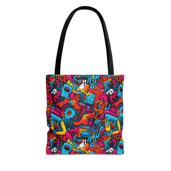 Vibrant Graffiti Illusions Tote Bag