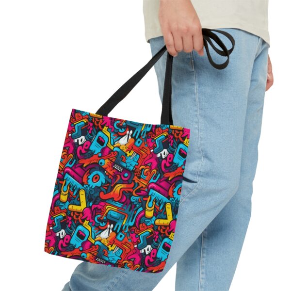 Vibrant Graffiti Illusions Tote Bag - Image 4