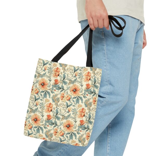 1920's Style Light Floral Tote Bag - Image 4