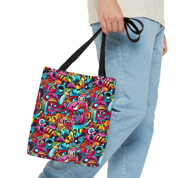 Vibrant Graffiti Illusions Tote Bag - Image 4