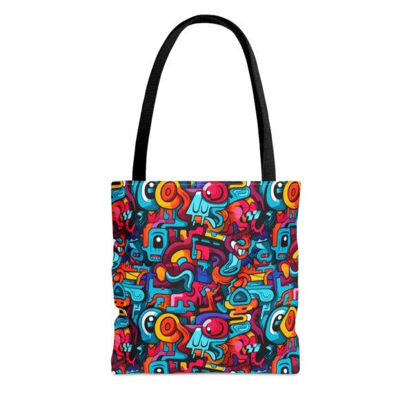 Vibrant Graffiti Illusions Tote Bag