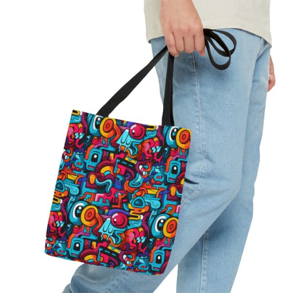 Vibrant Graffiti Illusions Tote Bag - Image 4